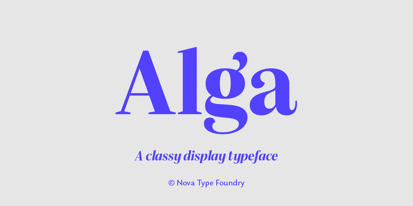 Пример шрифта Alga